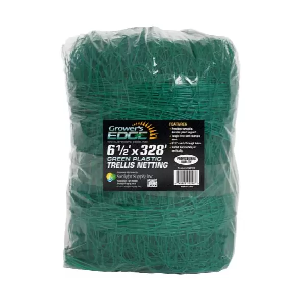 Grower's Edge Green Trellis Netting 6.5 ft x 328 ft (6/Cs)