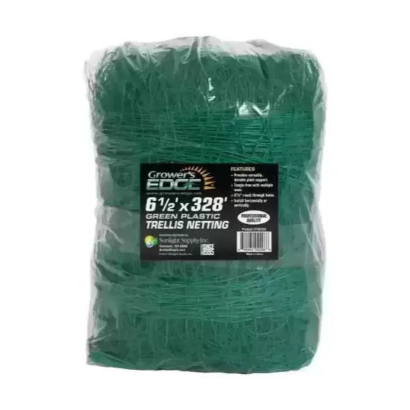 Grower's Edge Green Trellis Netting 6.5 ft x 328 ft (6/Cs)