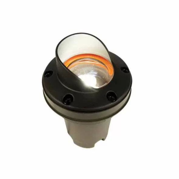Well Light, 12.6 W 2700K Integrated LED Flat Black Die-Cast Aluminum/Brass with 270 Degrees Ground Wash Faceplate Zoning