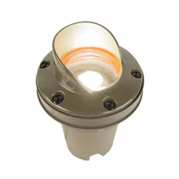 Well Light, 2 W 2700K Integrated LED Powder Coated Bronze Metallic Die-Cast Aluminum/Brass with Cowling Faceplate Zoning