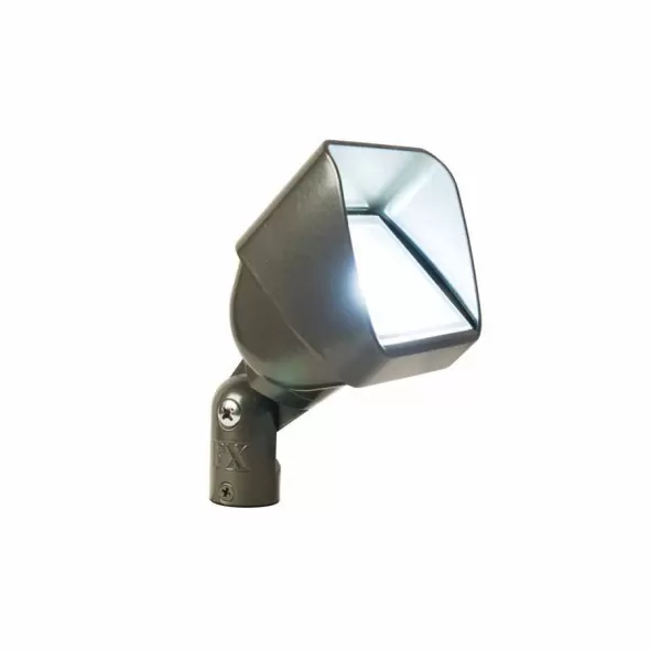 Up Light, Integrated LED Powder Coated Bronze Metallic Die-Cast Aluminum/Brass Zoning/Color Changing