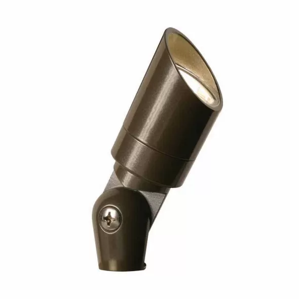 Up Light, GU4 MR11 Halogen Powder Coated Bronze Metallic Die-Cast Zinc/Aluminum Metallo Pesante Series