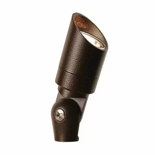 Up Light, GU4 MR11 Halogen Powder Coated Bronze Metallic Die-Cast Zinc/Aluminum Metallo Pesante Series
