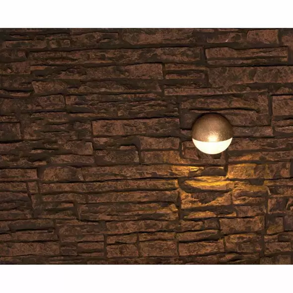 Wall Light, 2 W 2700K/3900K Integrated LED Powder Coated Bronze Metallic Die-Cast Aluminum/Brass Mollu Sque Series Zoning