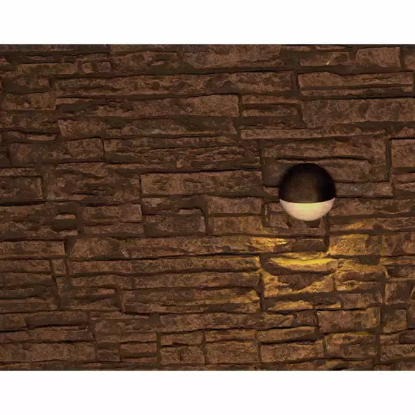 Wall Light, 2 W 2700K/3900K Integrated LED Powder Coated Bronze Metallic Die-Cast Aluminum/Brass Mollu Sque Series Zoning