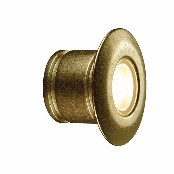 Wall Light, 2 W 2700K/4500K/5200K Integrated LED Powder Coated Bronze Metallic Die-Cast Brass Petit Oeil Series Round Zoning