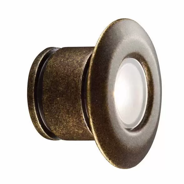 Wall Light, 2 W 2700K/4500K/5200K Integrated LED Powder Coated Bronze Metallic Die-Cast Brass Petit Oeil Series Round Zoning