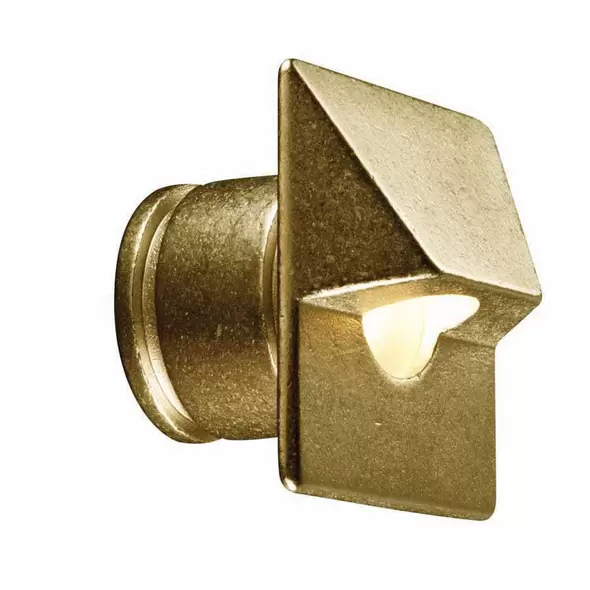 Wall Light, 2 W 2700K/4500K/5200K Integrated LED Powder Coated Bronze Metallic Die-Cast Brass Petit Oeil Series Square Zoning