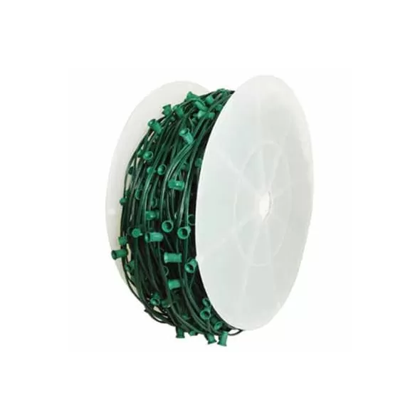 Socket Wire, 18 AWG 12" 1000' Green C7 Outdoor Durable | AC-C71000GC-12