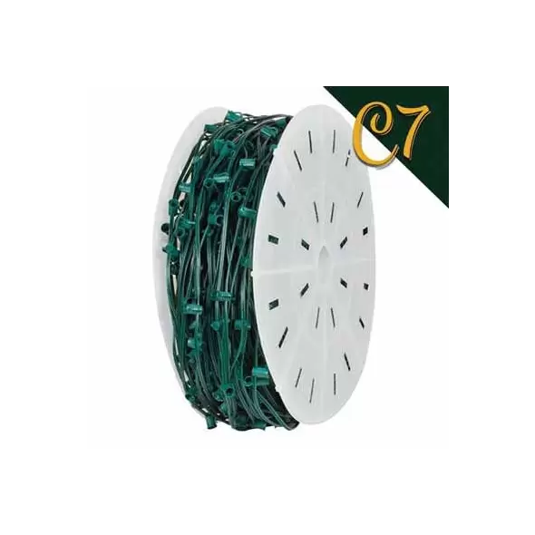 Socket Wire, 18 AWG 12" 1000' Green C7 Outdoor Durable | AC-C71000GC-12