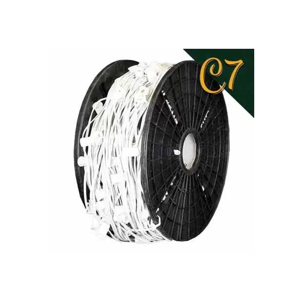 Socket Wire, 18 AWG 12" 1000' White C7 Outdoor Durable