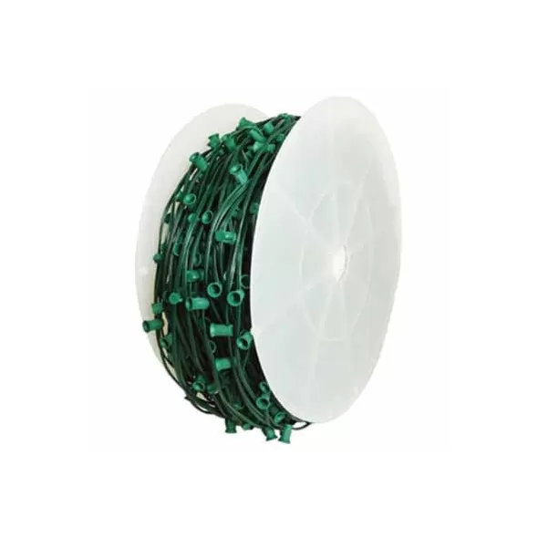 Socket Wire, 18 AWG 12" 1000' Green C9 Outdoor Durable | AC-C91000GC-12