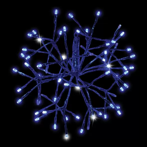 3D Shimmering Sphere, Blue Twinkle LED 12" Blue Tape Low Voltage