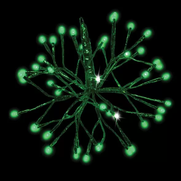 3D Shimmering Sphere, Green Twinkle LED 12" Green Tape Low Voltage