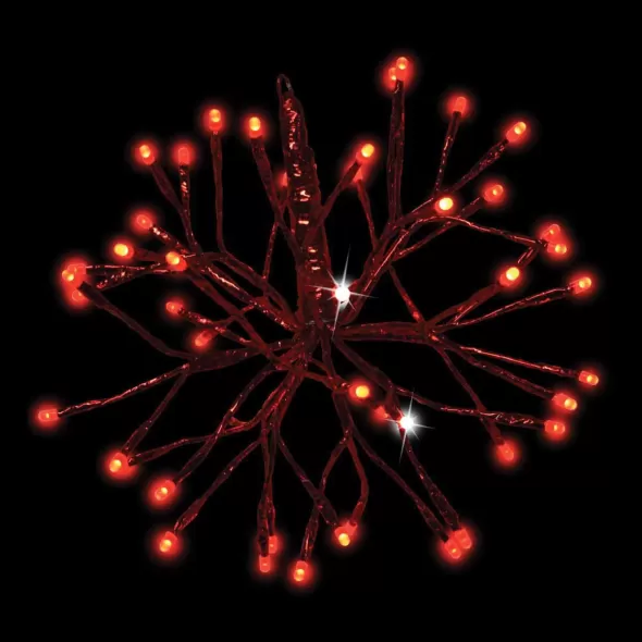 3D Shimmering Sphere, Red Twinkle LED 12" Red Tape Low Voltage