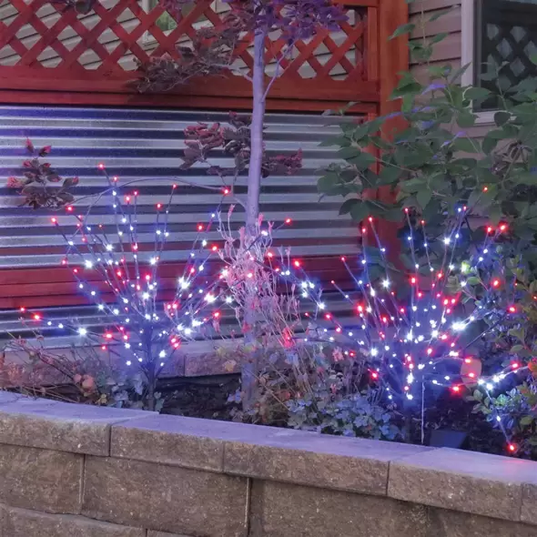 LED Light Burst, 36" Red Pure White Blue Patriotic Low Voltage