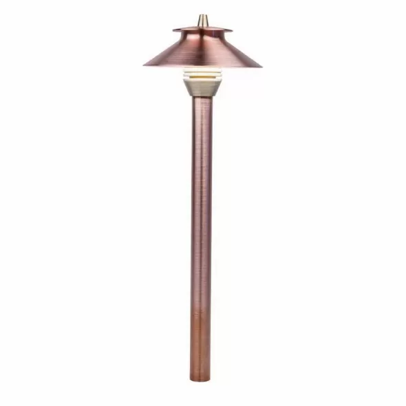 Top Assembly, 4" Flat Black Copper/Brass For Petite Risers in Path Lights Zoning