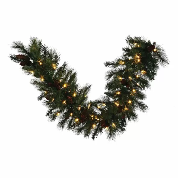Noble Garland, Warm White 5 mm LED 4.5" x 14" Mixed | MGARL-45-WW-LED