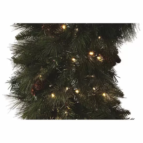 Wreath, Warm White 5 mm LED 48" Mixed Noble Series Hinged | MWR-48-WW-LED-H