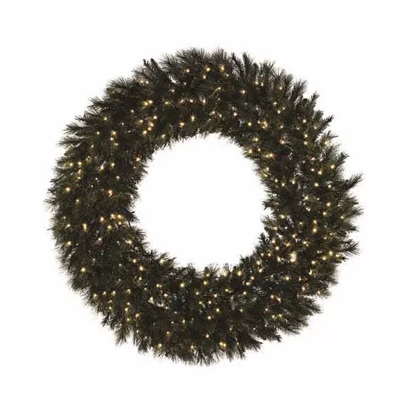 Wreath, Warm White 5 mm 3D LED 6" L Mixed Noble Series 2-Piece Commercial