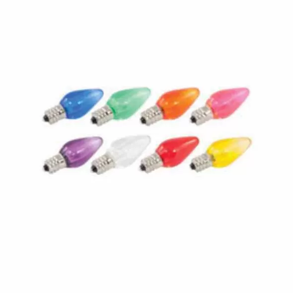 LED Bulb, Smooth 0.37 W E12 C7 LED Purple Transparent Decorative Premium