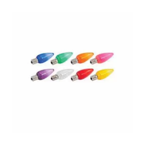 LED Bulb, Smooth 0.45 W E17 C9 LED Transparent Decorative Premium Assorted