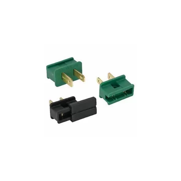 Male Plug, Green For 18 AWG SPT-2 Wire Slide-On