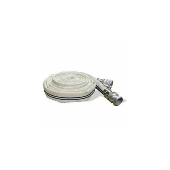 Mill Hose, 1-1/2" 100' White Synthetic Rubber Tube Collapsible