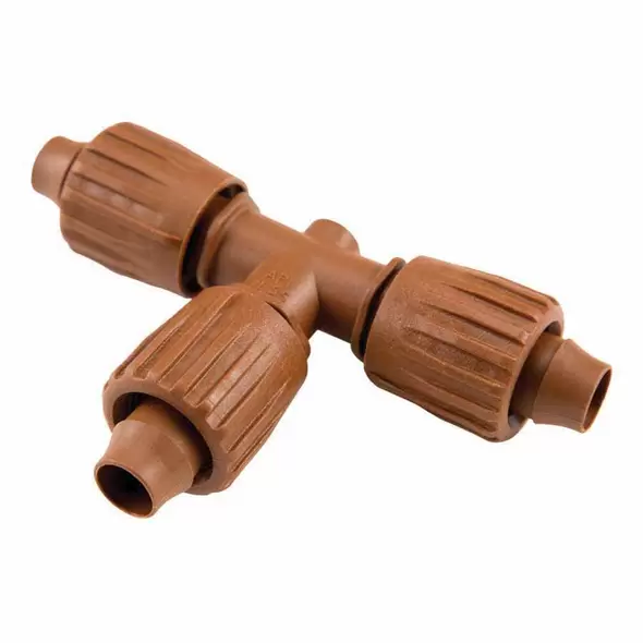 Hunter Locking Tee, Threaded Brown Glass-Filled Polypropylene | PLDLOCTEE