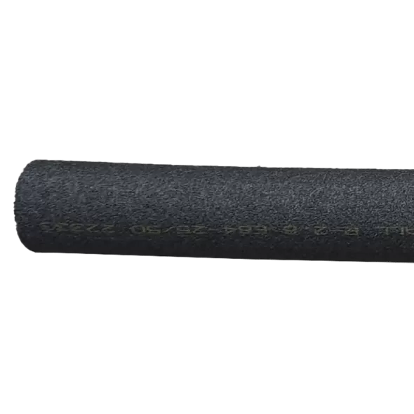 Tubular Insulation, 2-3/8" x 6' Polyolefin Foam Black Pre-Slit Pre-Glued Self-Seal