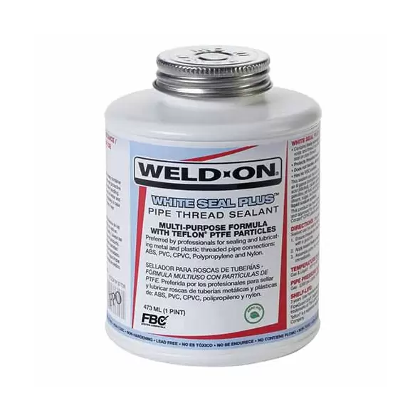 1/2 pt Threaded Sealant, White Seal Plus Series Heavy-Duty Multi-Purpose Pipe