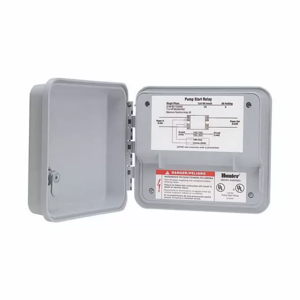 Start Relay, 40 A 120/230 VAC Primary 24 VAC Secondary 3 hp at 120 VAC 7.5 hp at 230 VAC PSR 2-Pole Single-Throw Pump
