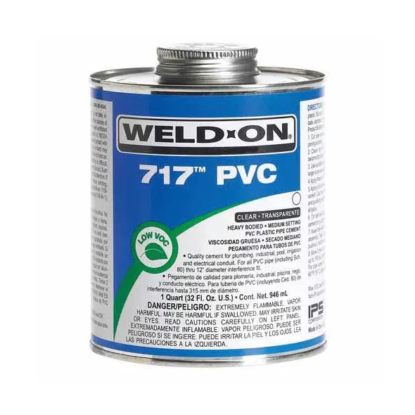 717 Series Low VOC PVC Cement, Gray, 1 qt Metal Can