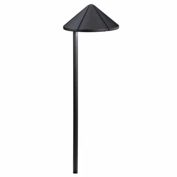 Path Light, 1.5 W Wedge S8 3156K LED Textured Black Aluminum 6" x 19.5"