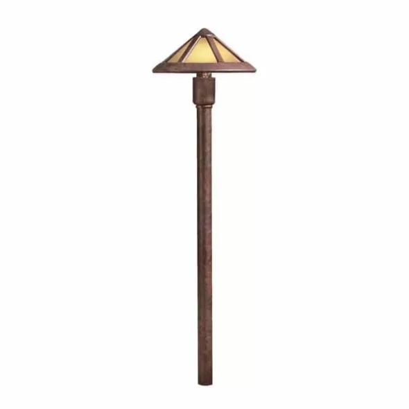 Path Light, 1 W Wedge T5 LED/Incandescent Textured Tannery Bronze Aluminum