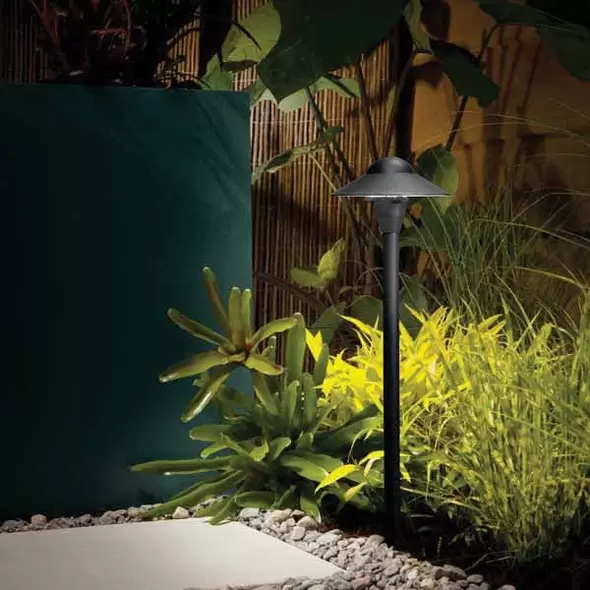 Path Light, 2.3 W Wedge T5 LED/Incandescent Centennial Brass