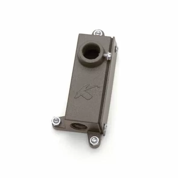 Mounting Bracket, 1.75" x 2.5" x 5.5" Textured Architectural Bronze Aluminum For 12 V and 120 V Landscape Fixtures Junction Box