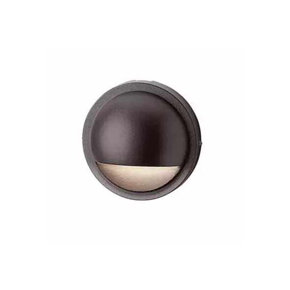 Deck Light, 0.86 W 3000K Integrated LED Textured Architectural Bronze Aluminum Half Moon