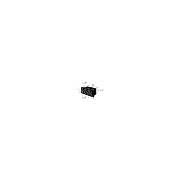 Brick Light, 1.72 W 3000K Integrated LED Textured Architectural Bronze Aluminum Louvered