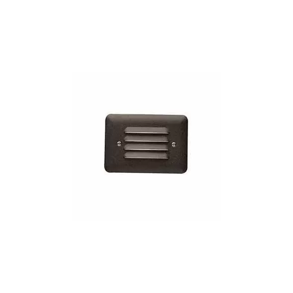 0.86 W 2700K Integrated LED Textured Architectural Bronze Aluminum Louvered Mini Step Light | KIC15782AZT27R