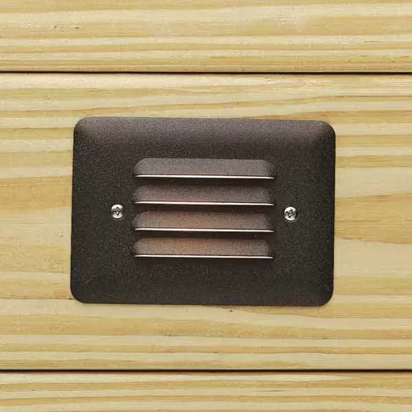 Step Light, 0.86 W 3000K Integrated LED Textured Architectural Bronze Aluminum Louvered Mini