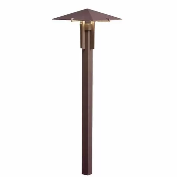 3.8 W 3000K Integrated LED Textured Architectural Bronze Aluminum 8" x 26.5" Path Light | KIC15803AZT30R