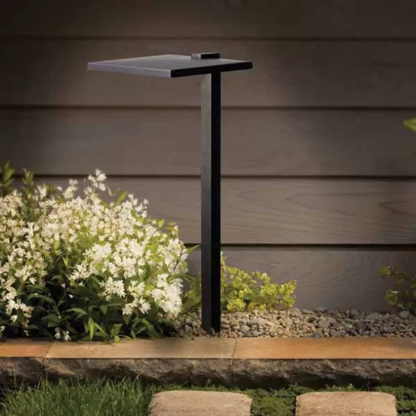 4 W 2700K Integrated LED Textured Black Aluminum Large Path Light | KIC15806BKT27R
