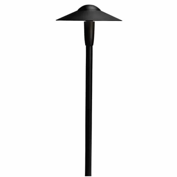 3 W 3000K Integrated LED Textured Black Aluminum Dome 8.25" x 22" Path Light | KIC15810BKT30R