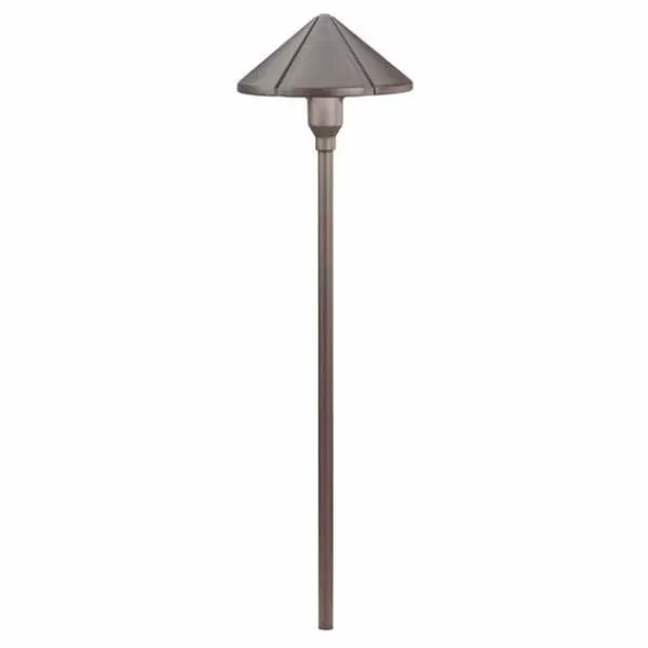 4.3 W 2700K Integrated LED Textured Architectural Bronze Aluminum Center Mount Path Light | KIC15826AZT27R