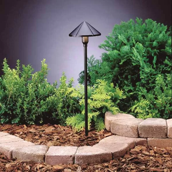 4.3 W 3000K Integrated LED Textured Black Aluminum Center Mount Path Light | KIC15826BKT30R
