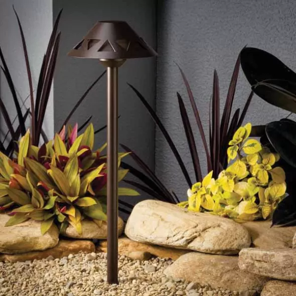 3.8 W 3000K Integrated LED Textured Architectural Bronze Aluminum 7" x 21" Path Light | KIC16122AZT30