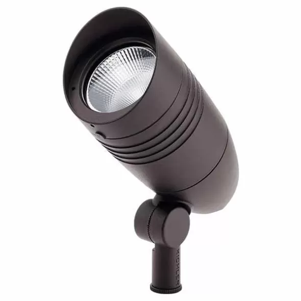 14.3 W 3000K Integrated LED Textured Architectural Bronze Aluminum C-Series Large 55 Degrees Beam Accent Light | KIC16217AZT30