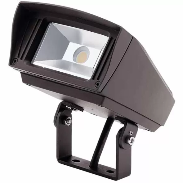 23 W 3000K Integrated LED Textured Architectural Bronze Aluminum C-Series Small Flood Light | KIC16222AZT30