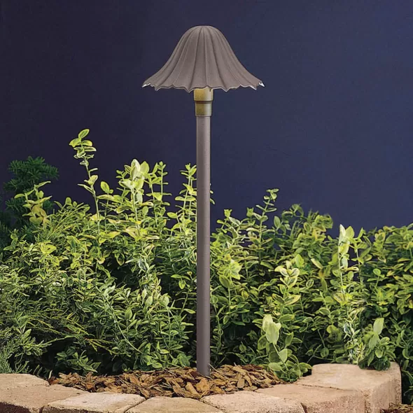 Path Light, 2.3 W Wedge S8 3156K LED Textured Architectural Bronze Aluminum 7.5" x 23"
